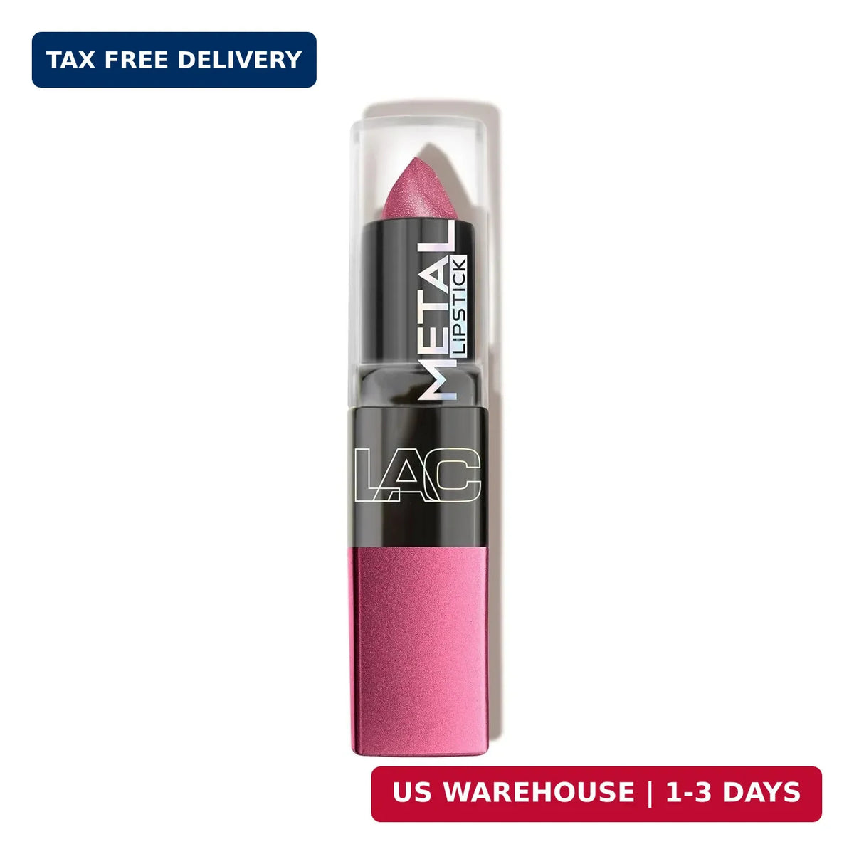 Metal Lipstick Pink Flamingo - Vibrant Metallic Lip Color