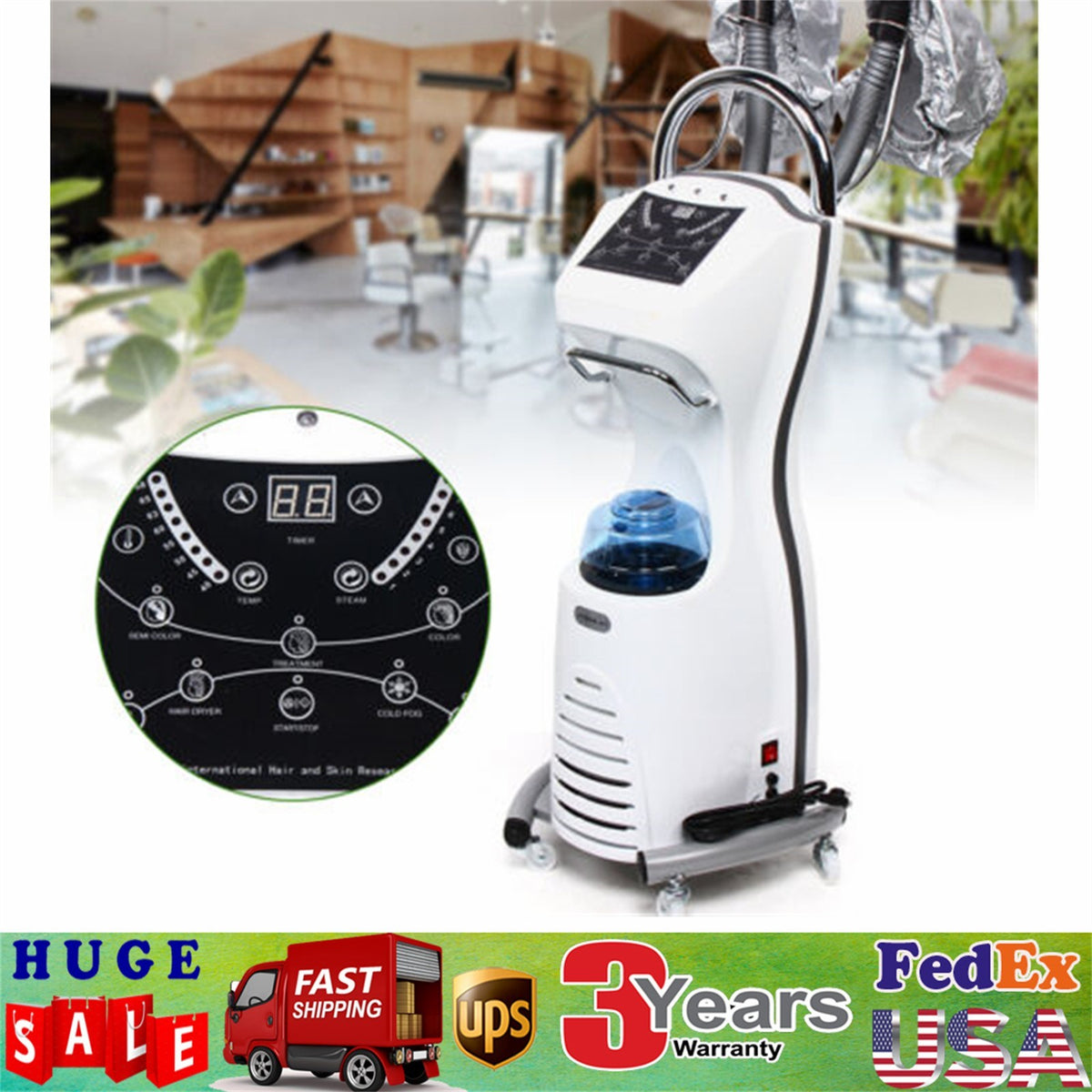Stand Hair Steamer Oil Treatment Machine with Digital Control