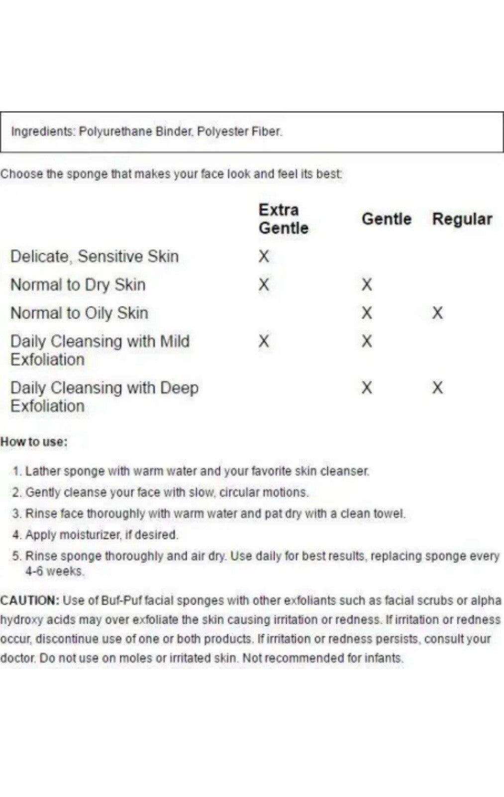 Buf-Puf Facial Sponge (Gentle) 1 Unit