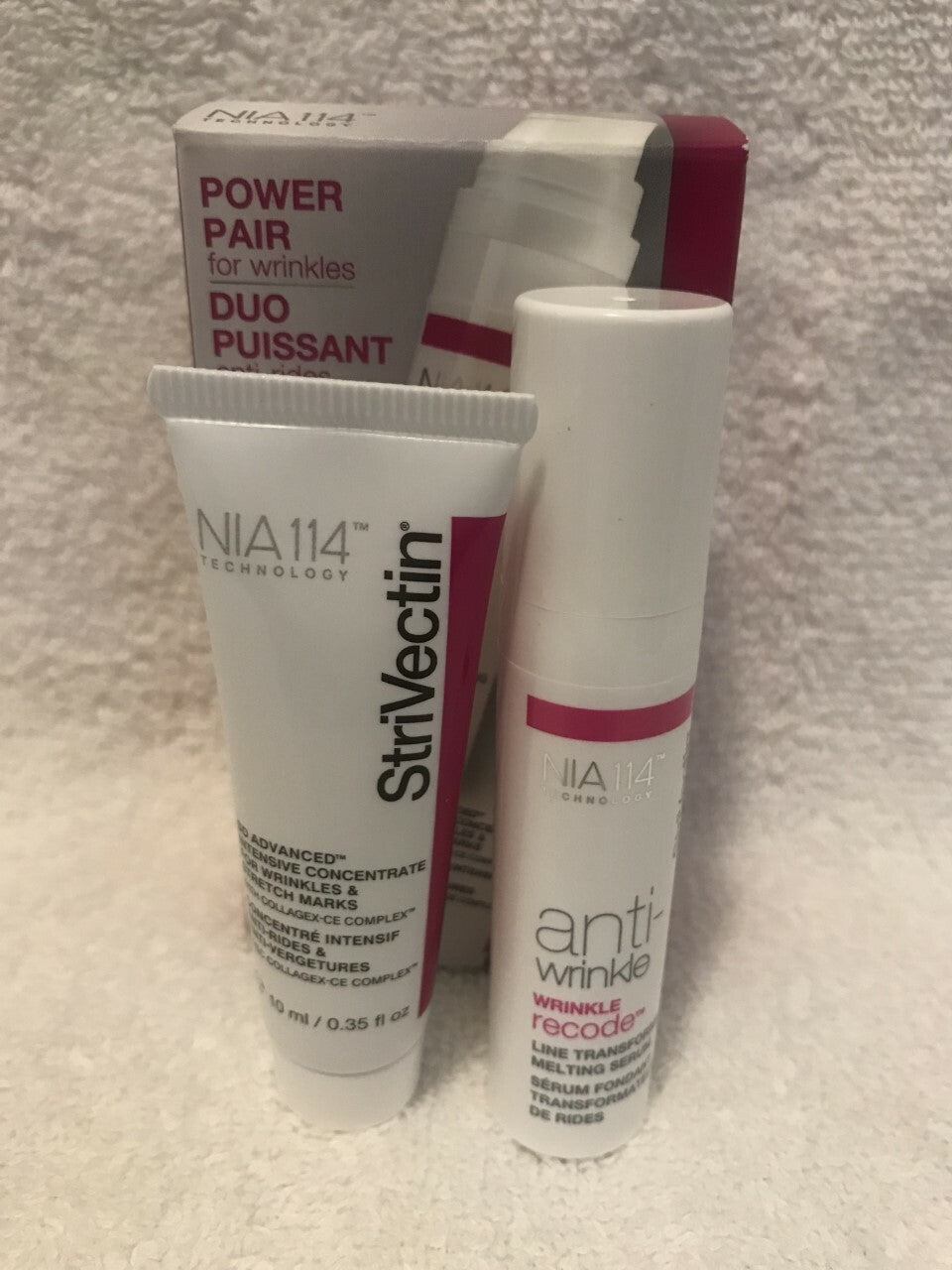 Travel Size Wrinkle & Anti-Aging Serum Duo - NIA 114 Power Pair 10ml