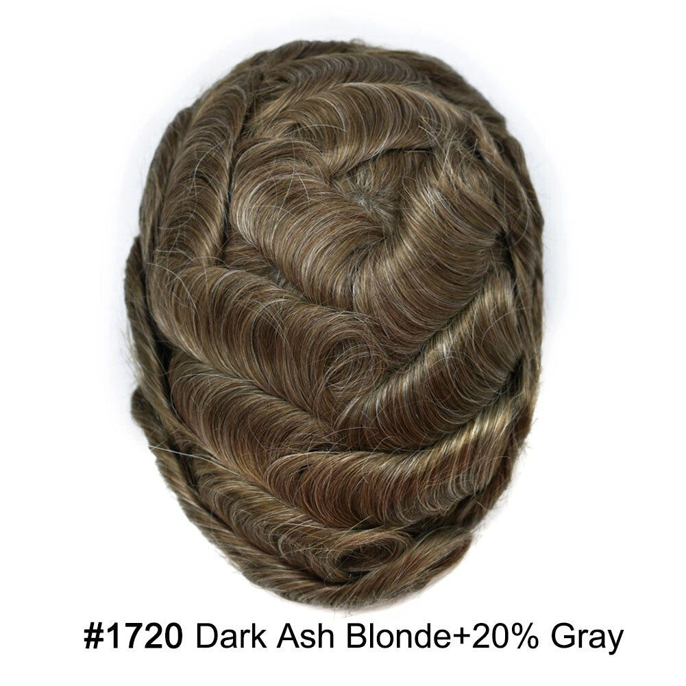 Ultra Thin Skin Hair Replacement System for Men - Natural Hairpiece, 6-10" Sizes & 68 Colors