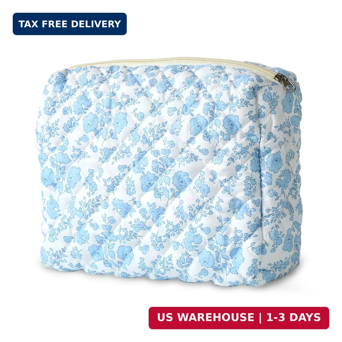 Large Capacity Floral Makeup Bag for Women - Portable Cosmetic Organizer, Travel Toiletry Pouch