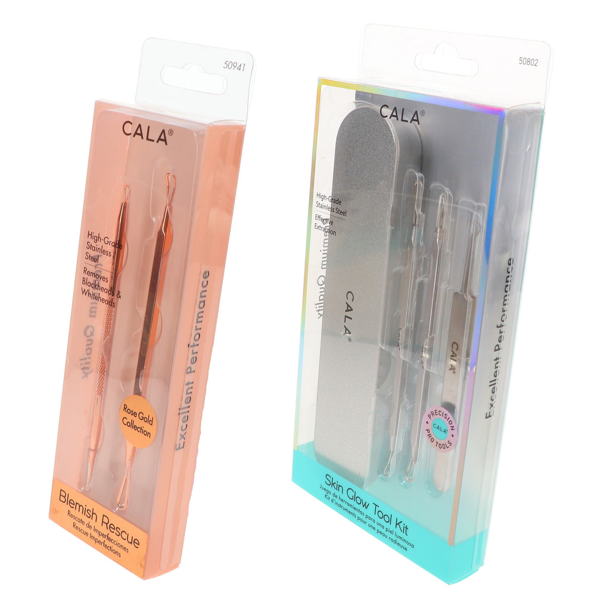 Rose Gold Blemish Extraction & Skin Glow Tool Kit - Acne & Blackhead Removal Set