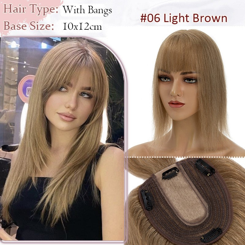 Women Clip-in Hairpiece for Hair Loss & Volume - 100% Remy Human Hair