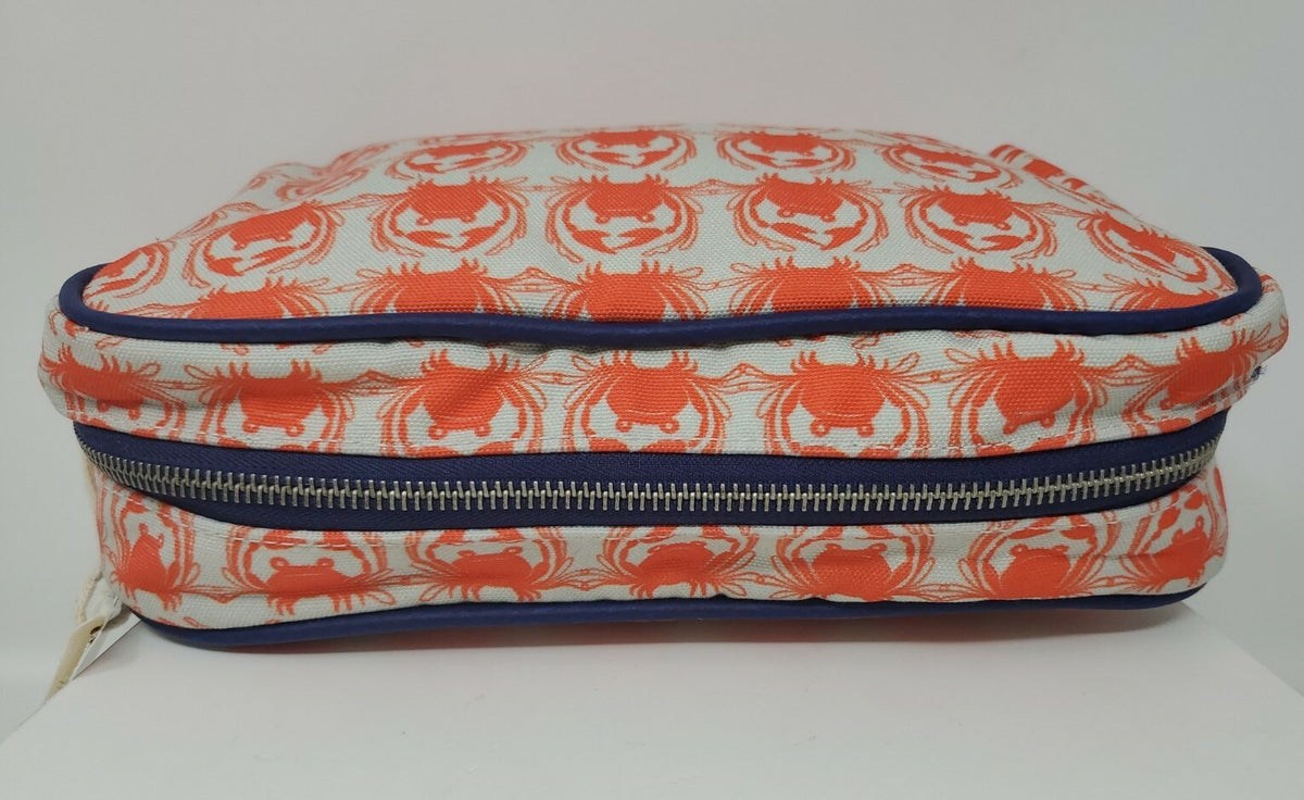 Large Nautical Crab Design Cosmetic Bag for Travel & Makeup Storage