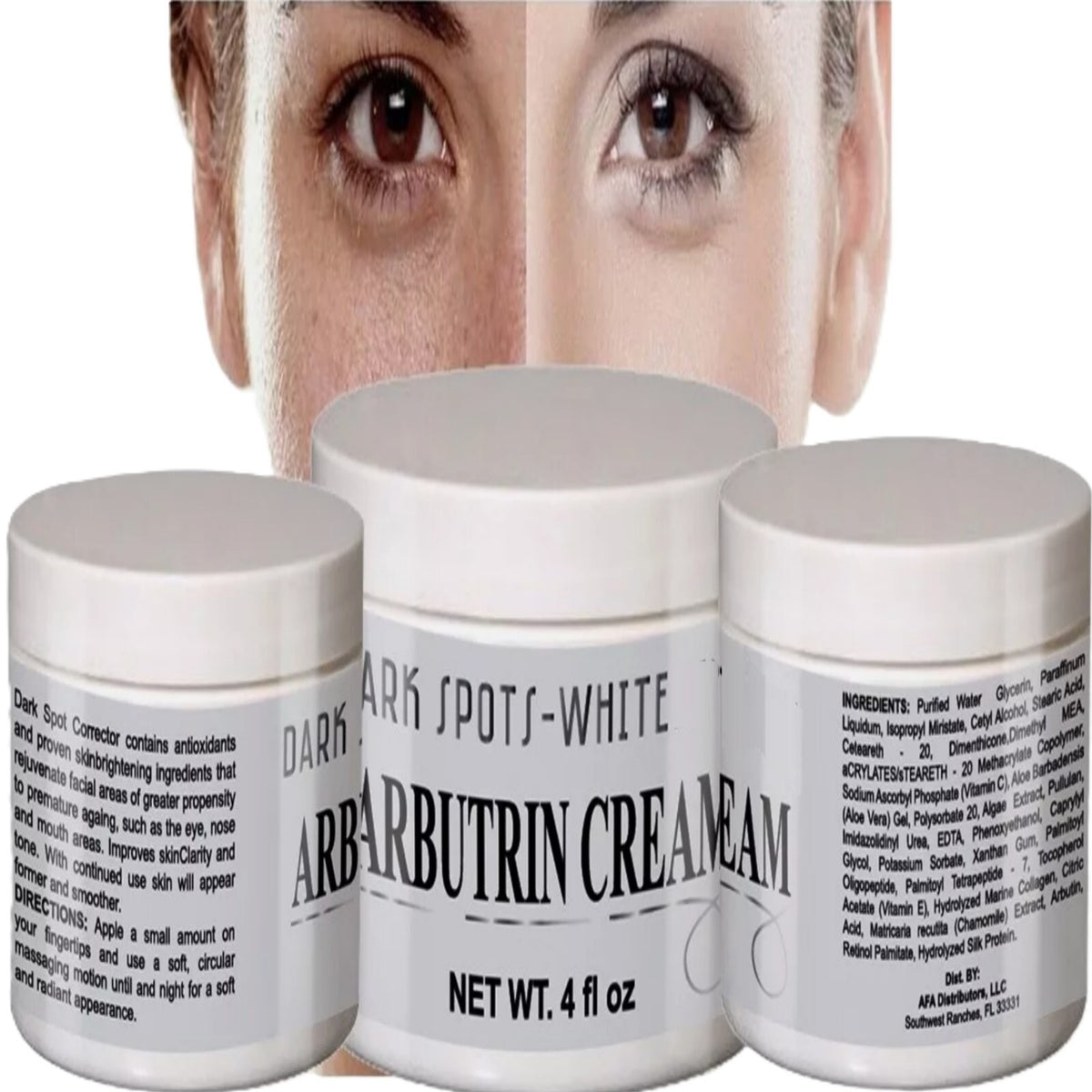 Facial Cream with Arbutin 4 oz - Nourishing Daily Moisturizer with Aloe & Silk