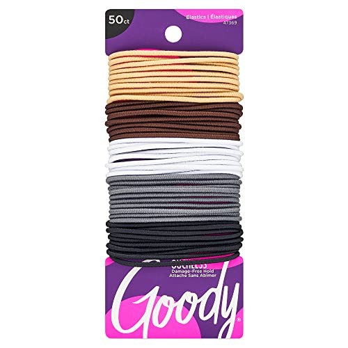 Goody Ouchless Hair Elastics Fine 50 Count NEUTRALS ASSORTED COLORS 1