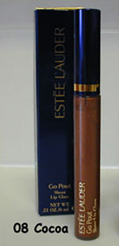 Estée Lauder Go Pout Sheer Lip Glaze Cocoa 08 Full Size 0.21 oz