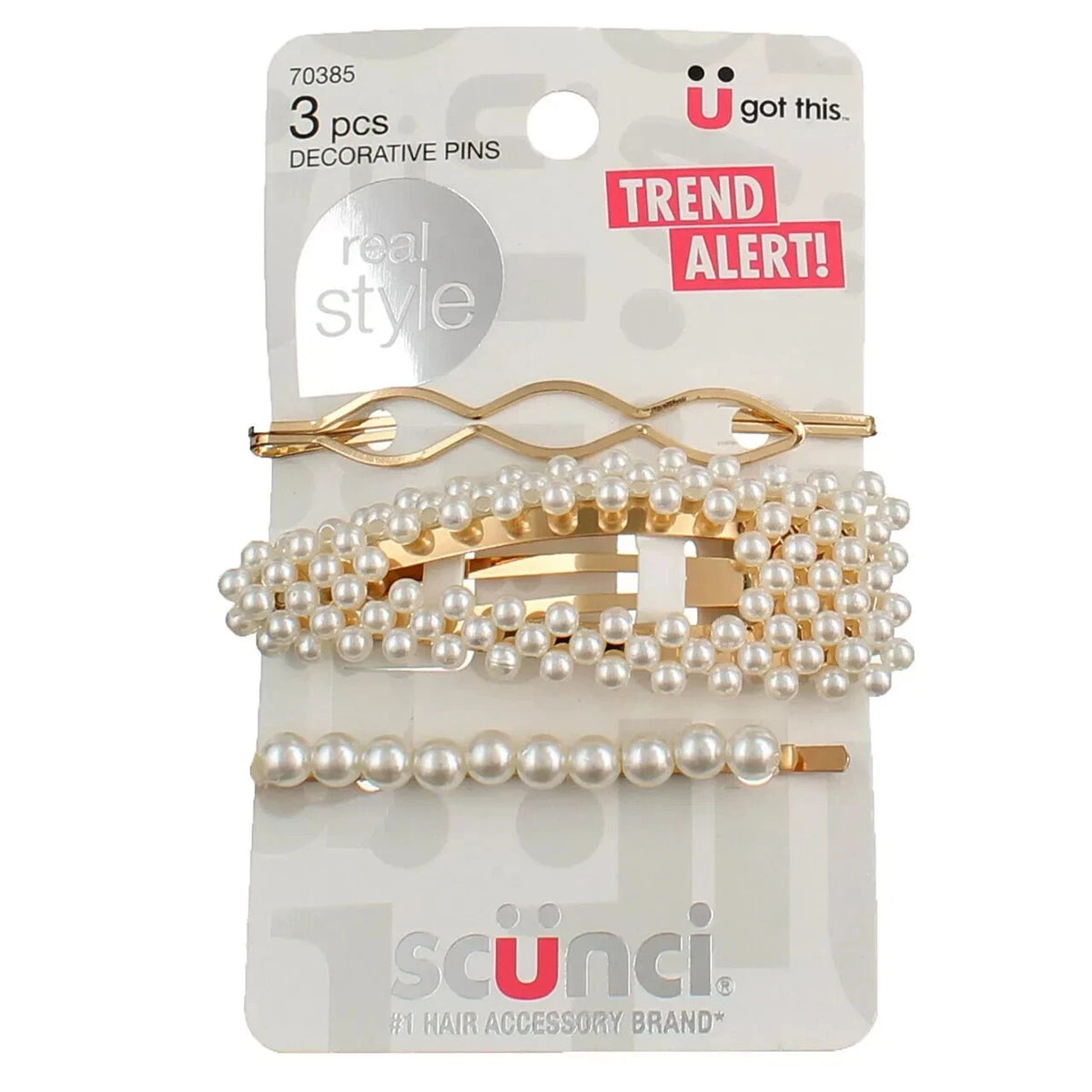 Decorative Pearl-Studded Hair Pins for Elegant Styling - Set of 2