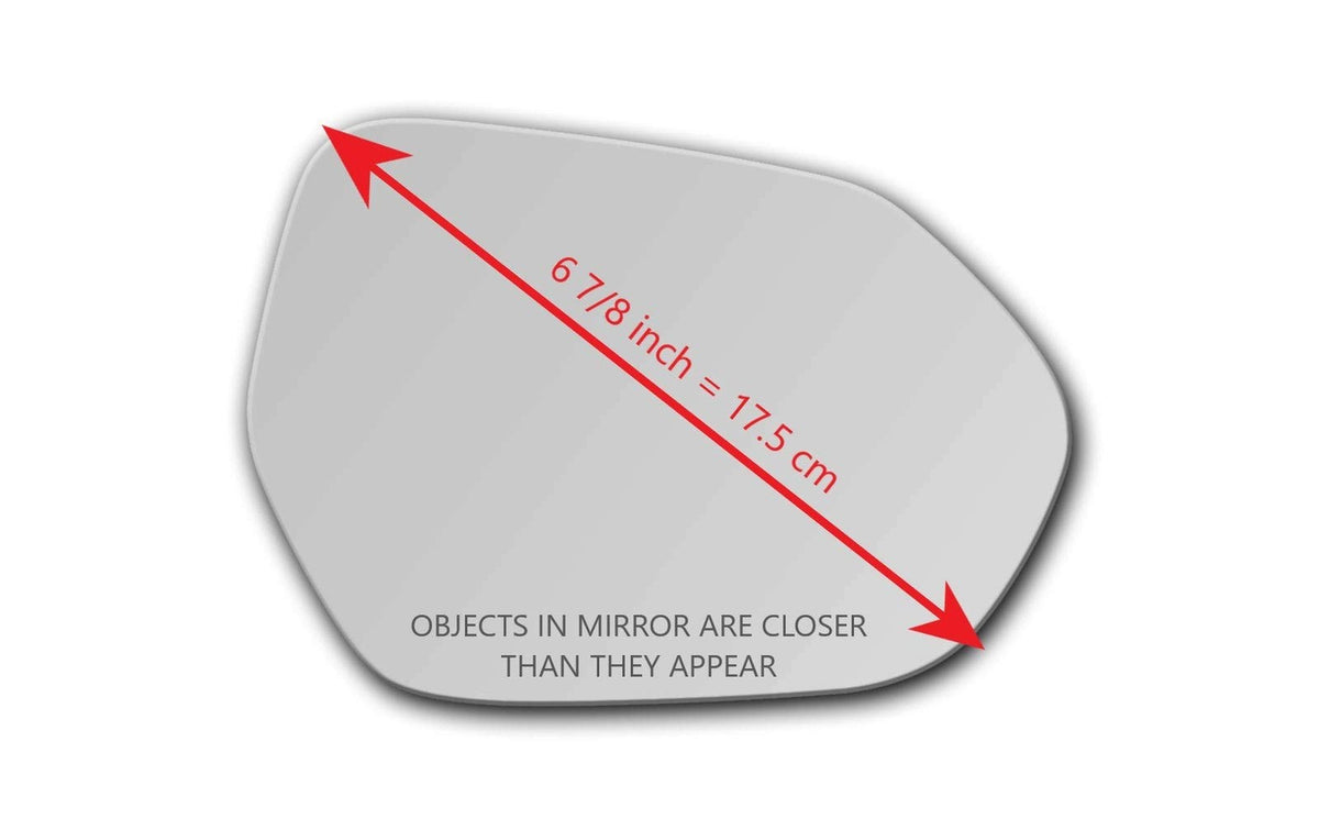 Convex Mirror Glass with Adhesive for Toyota Camry Corolla Prius RH Passenger Side
