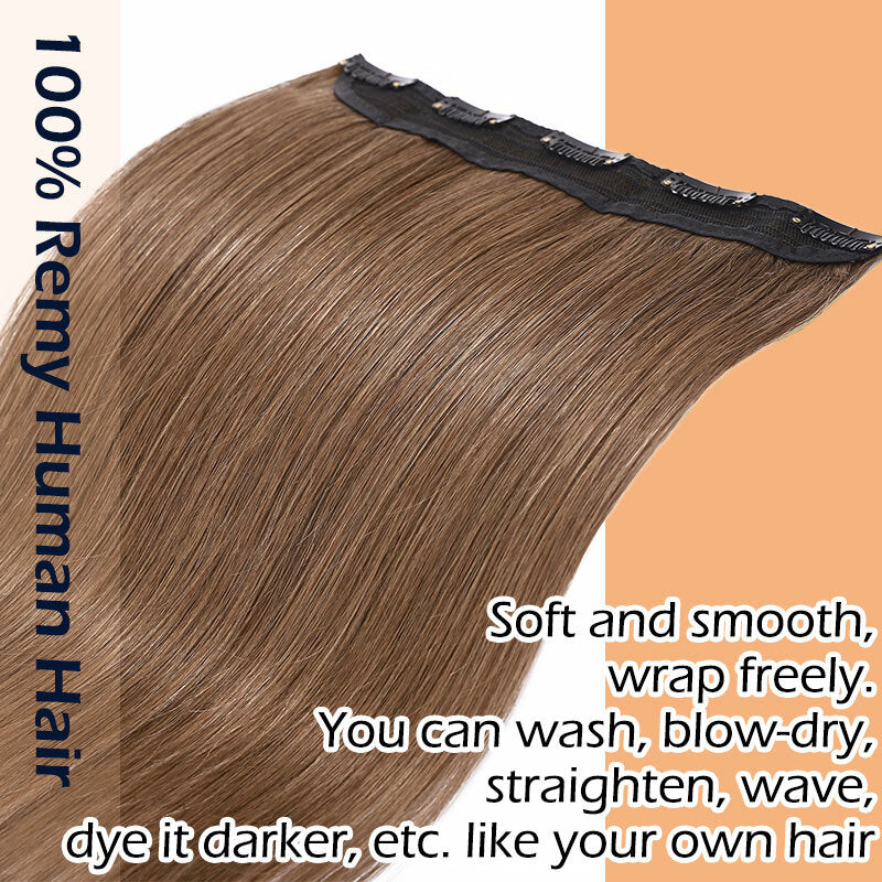 Remy Human Hair Extensions Clip-In Full Head - Brown Black, Multiple Lengths & Colors