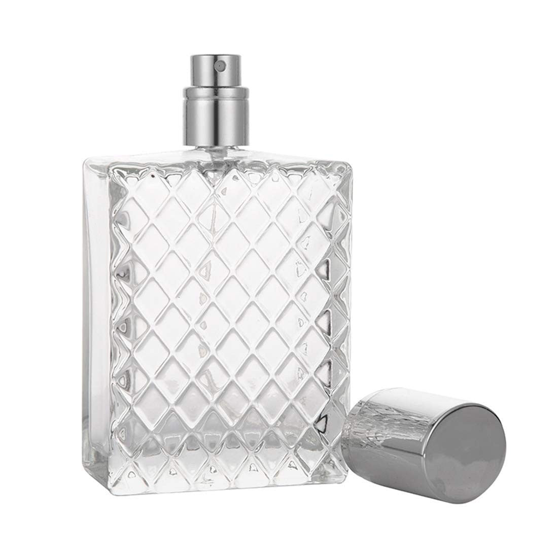 Large 100ml Clear Glass Refillable Perfume Spray Bottle with Fine Mist Atomizer