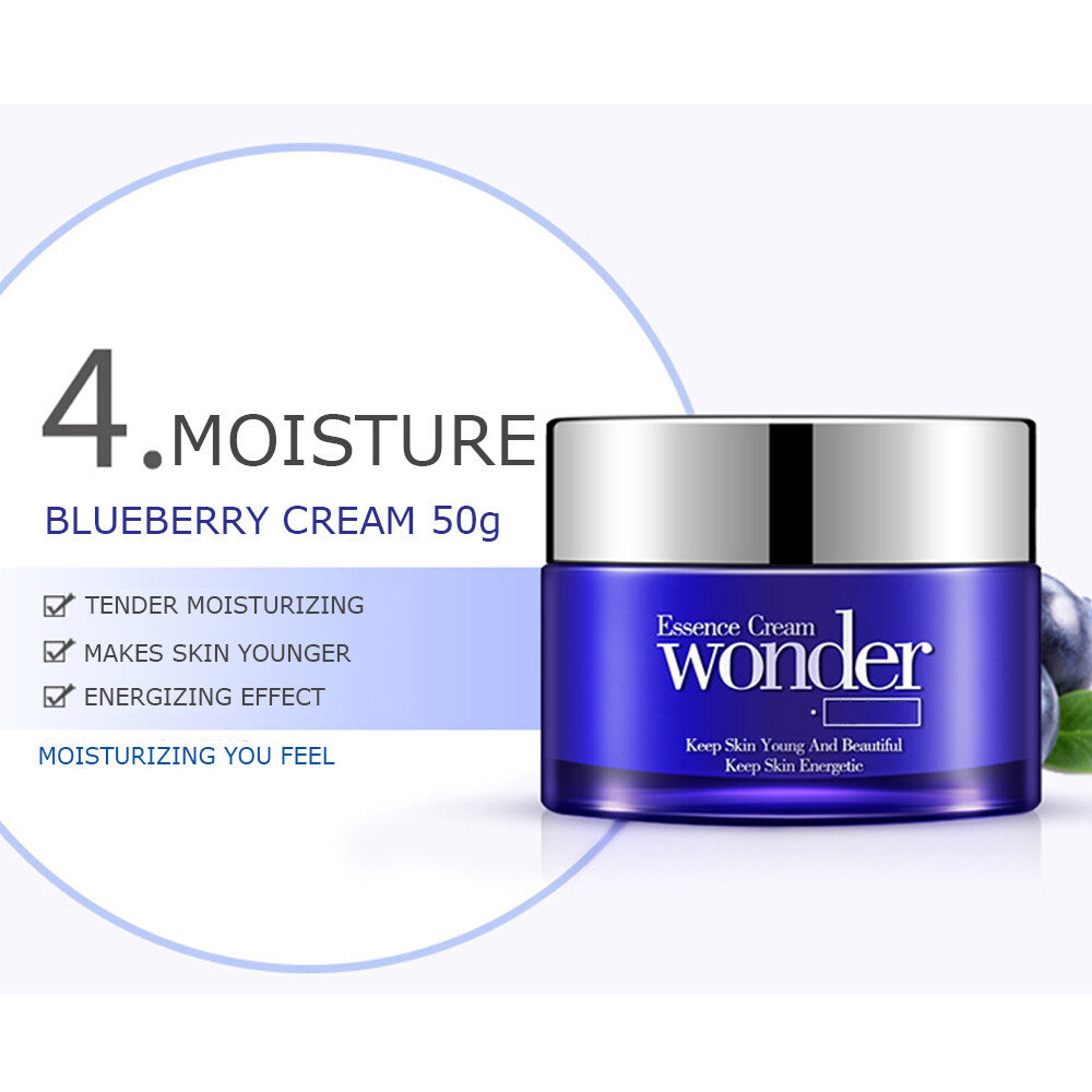 Blueberry Skin Care Set - Facial Cleanser Toner Serum BB Cream Moisturizer