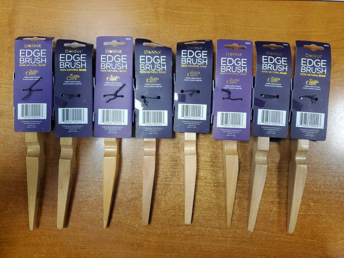 8 Pack Natural Boar Bristle Edge Brush for Styling & Hair Care