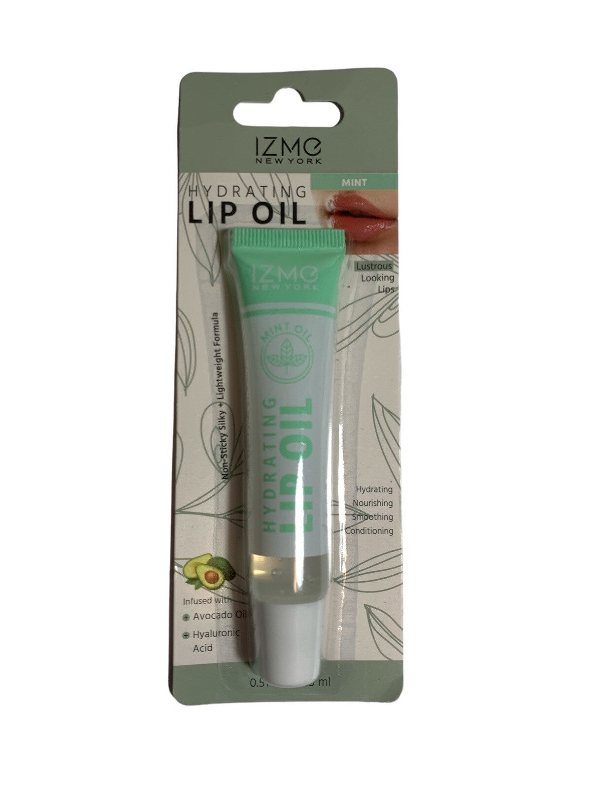 Hydrating Lip Oil with Mint & Hyaluronic Acid - Moisturizing Long-Lasting Lip Care