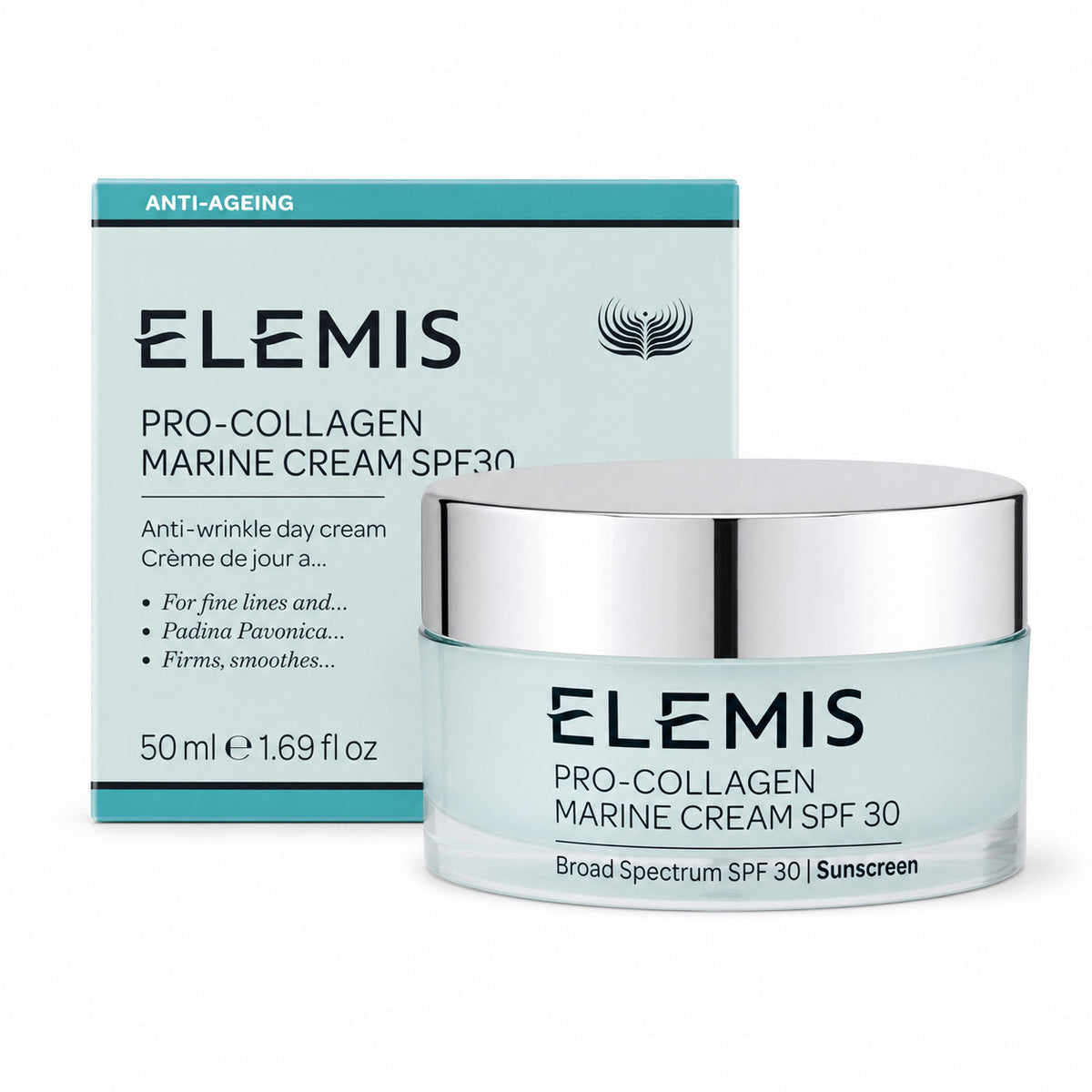 Elemis Pro-Collagen Marine Cream SPF 30 Moisturizer 50ml - Anti-Aging Sun Protection