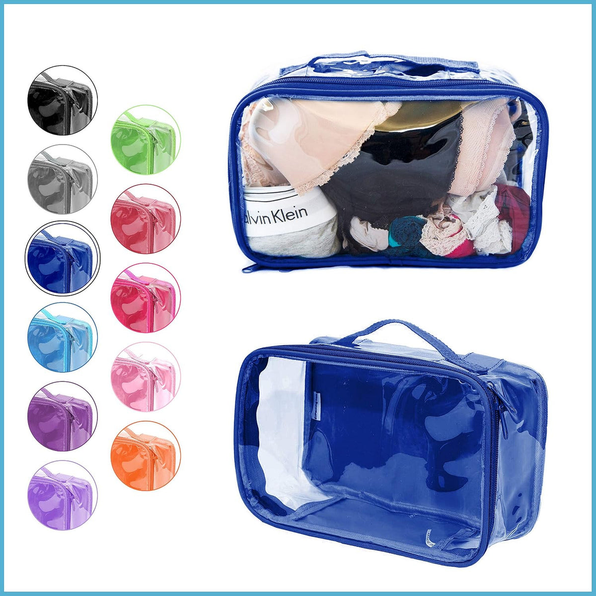Clear Travel Packing Cube with Zipper - Lightweight PVC Organizer for Luggage
