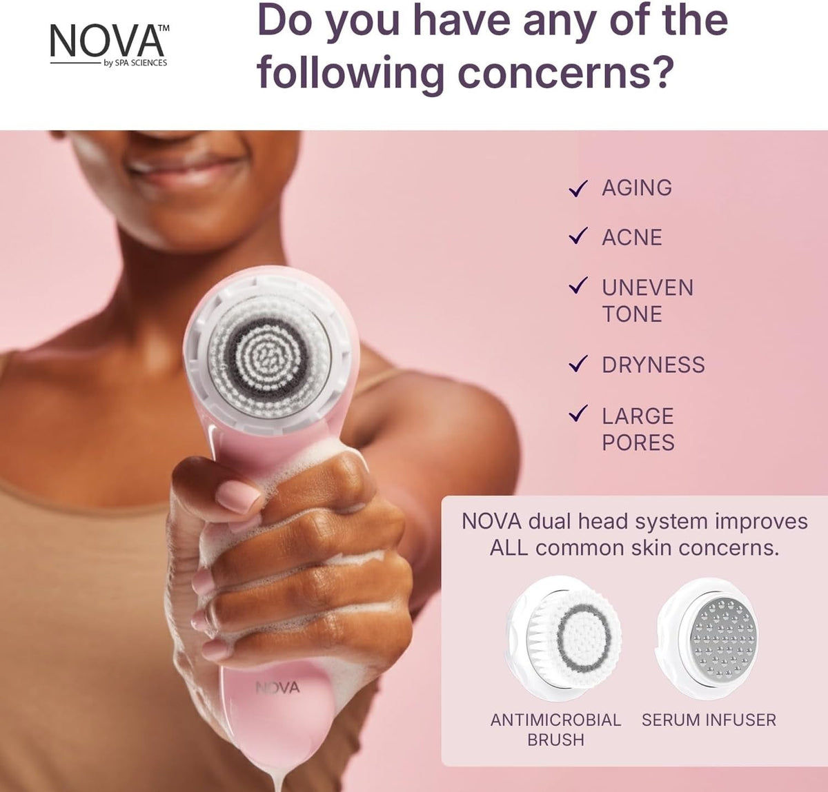 Sonic Cleansing Brush with Infusion System for Anti-Aging & Deep Facial Cleansing