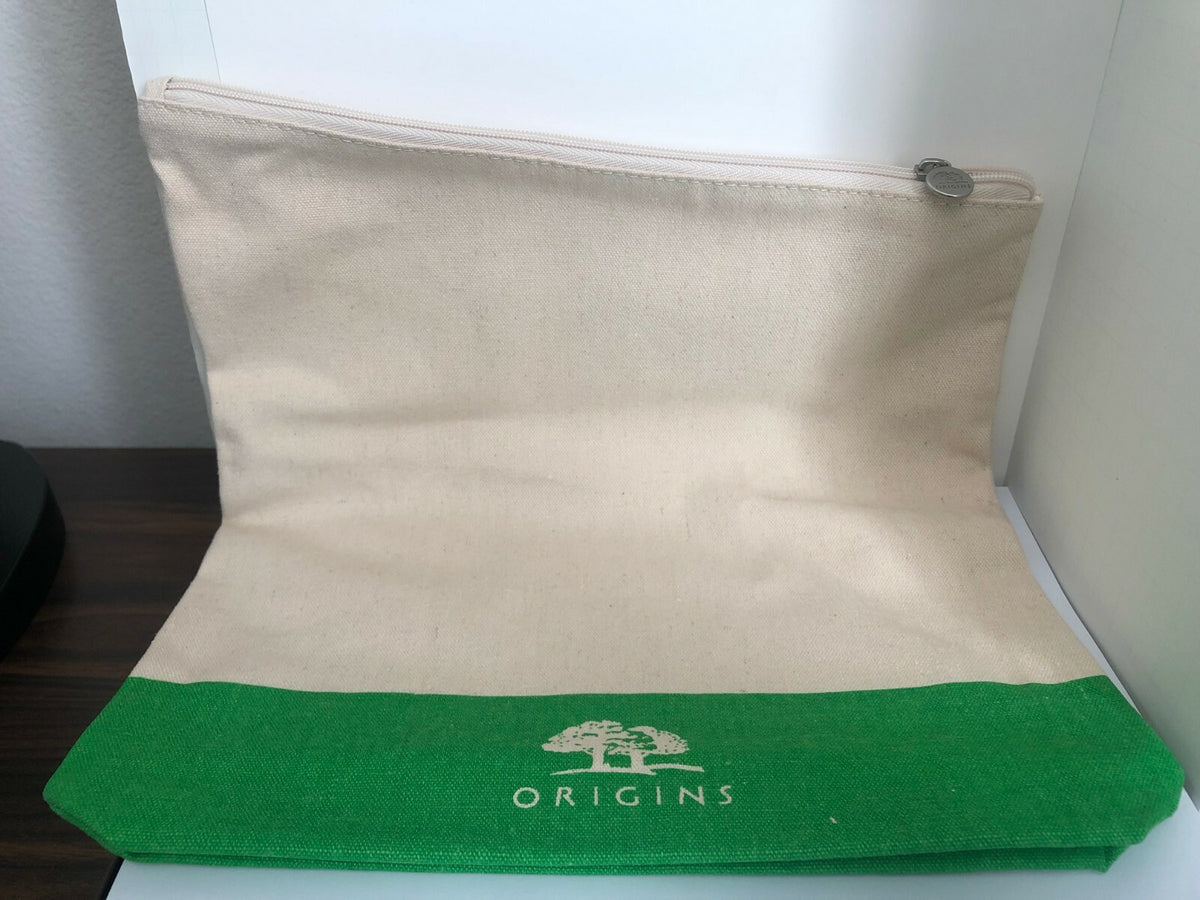 Origins Canvas Zip Makeup Pouch - Only Good Stuff Inside
