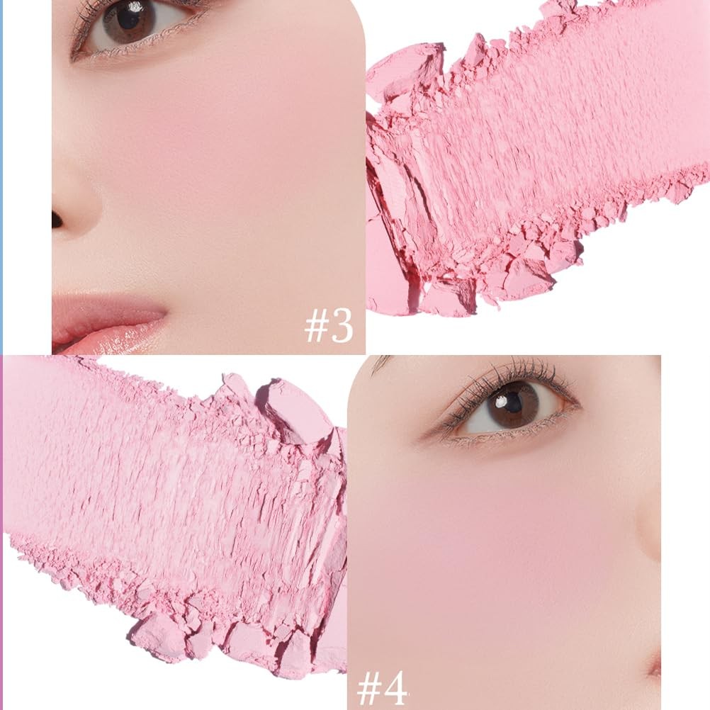 4 Color Matte Pink Eyeshadow Palette - Long-Lasting, Blending, Natural & Glam Looks