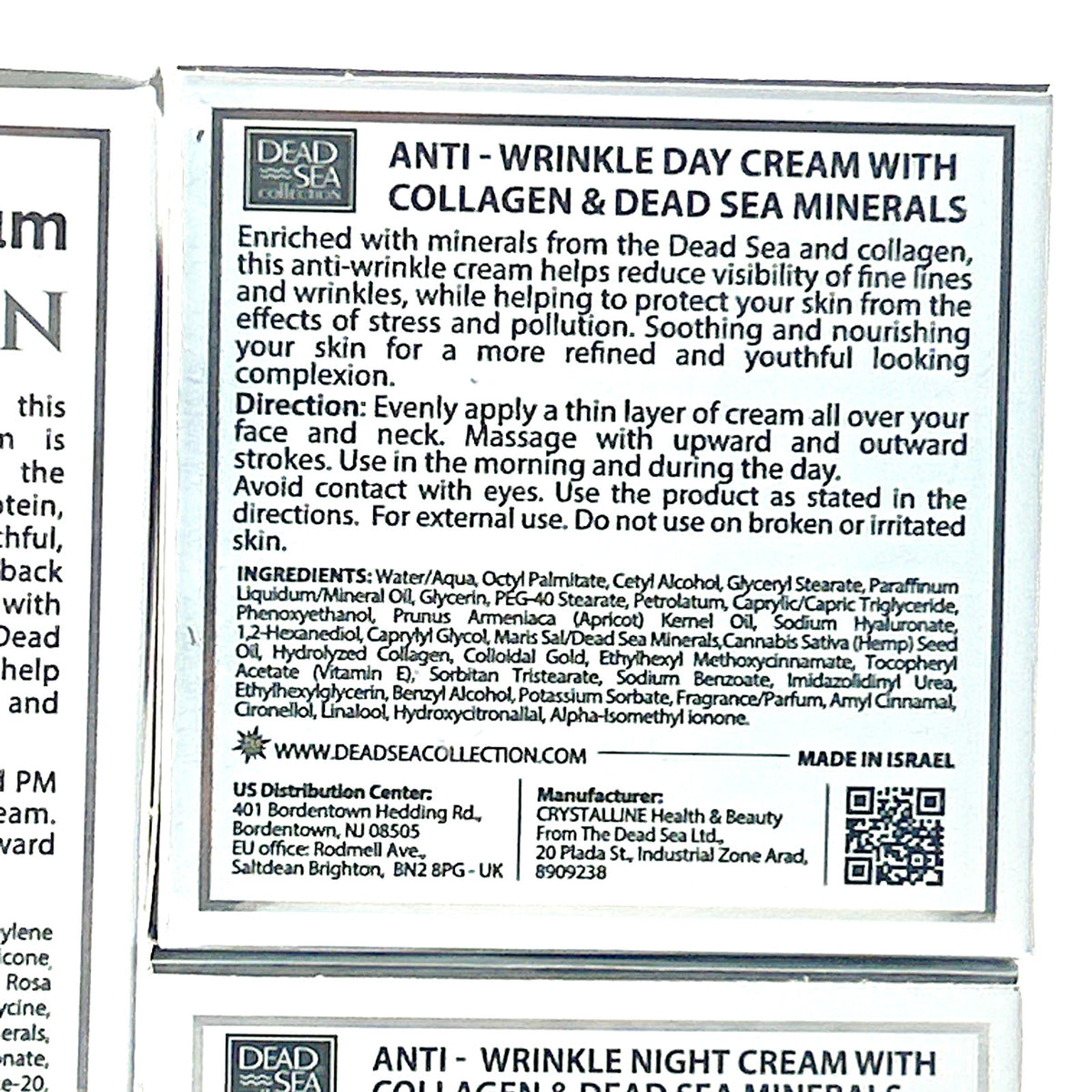 Dead Sea Collagen Anti-Aging Serum & Day Night Cream Set - Hydrating Skin Care