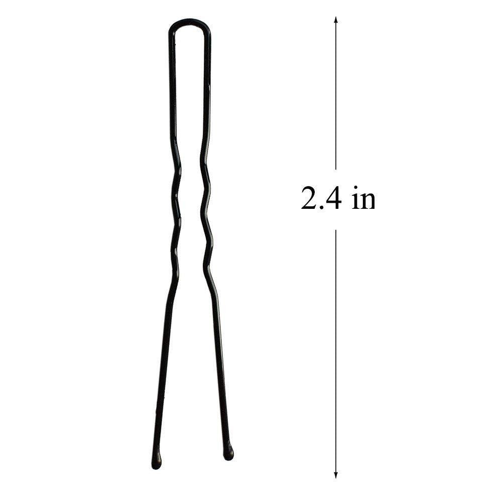 Leline's Black Hair Pins, 50 Pieces U Shaped 1 Count (Pack of 50),