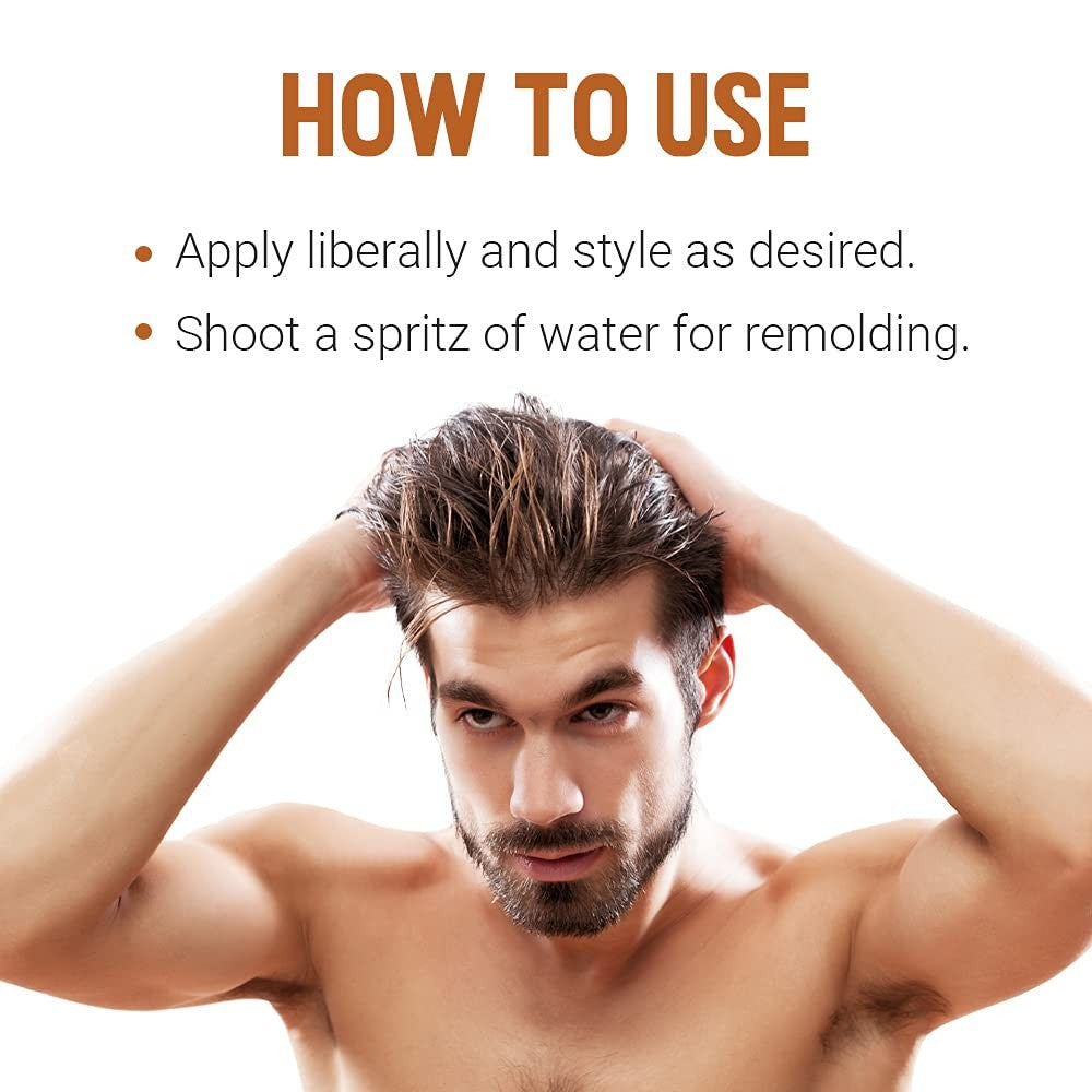 Hair Gel for Strong Hold & Shine - Alcohol-Free, Flake-Free, 12 oz