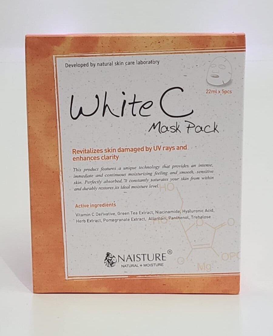 White C Facial Mask Pack - 5 Sheet Masks