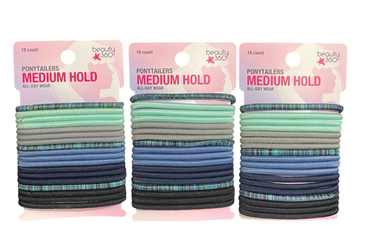 Beauty 360 medium hold ponytailers 54 count