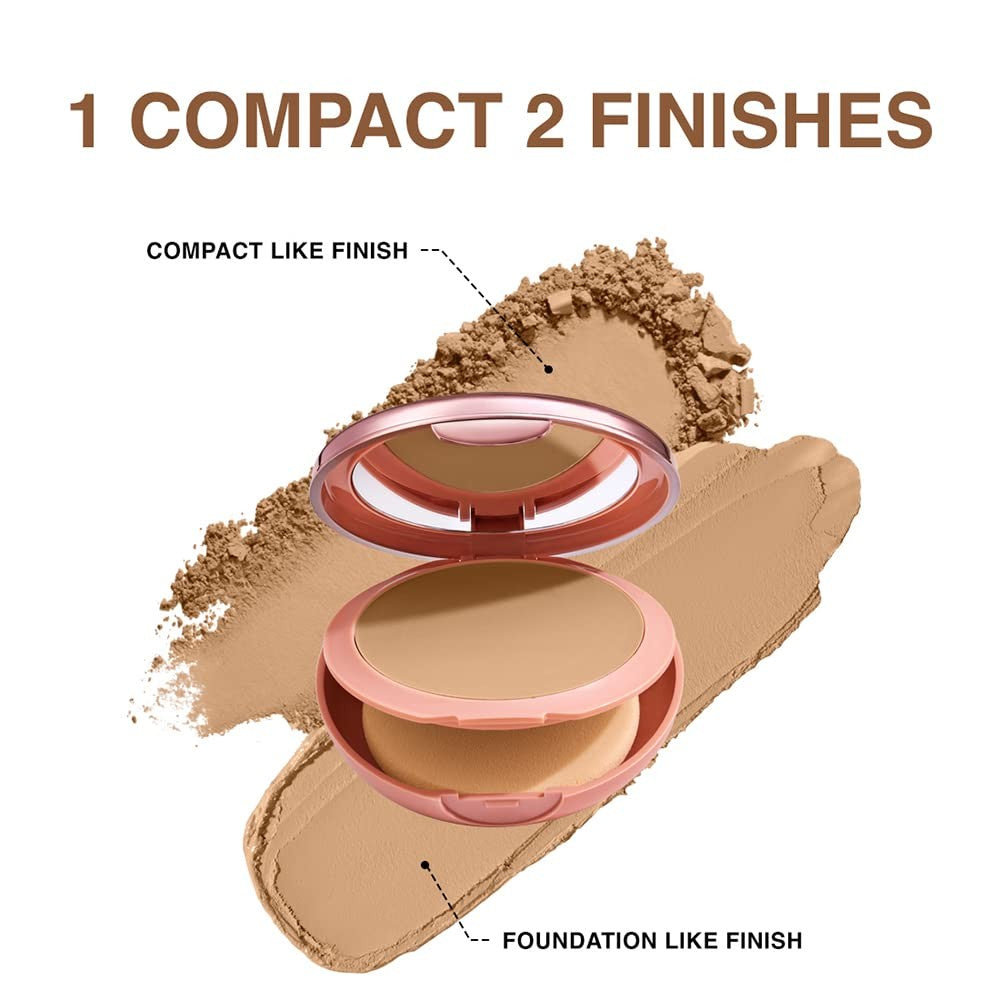 Lakme Unreal Dual Cover Pressed Powder 24 Beige - Lightweight Long-Lasting Makeup