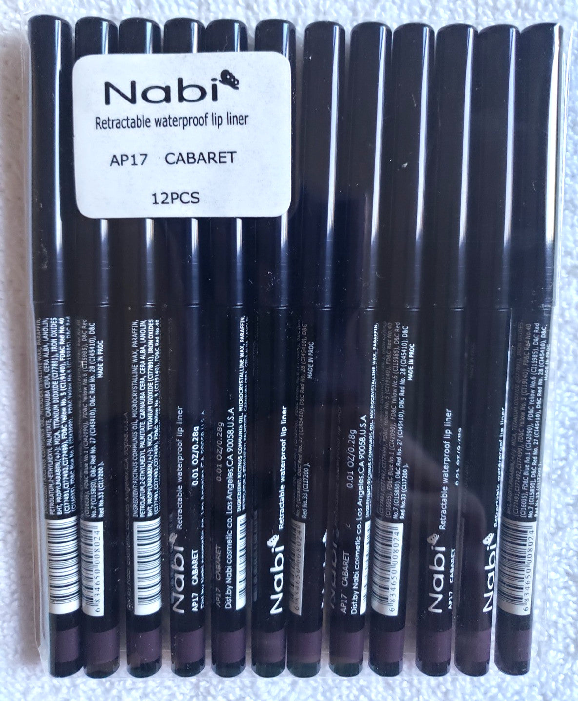 Retractable Waterproof Eyeliner Set - All Colors, 12pcs Lot, Safe & Smudge-Proof