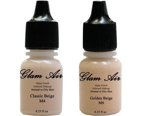 Matte Water-Base Airbrush Foundation Set in Classic Beige & Golden Beige