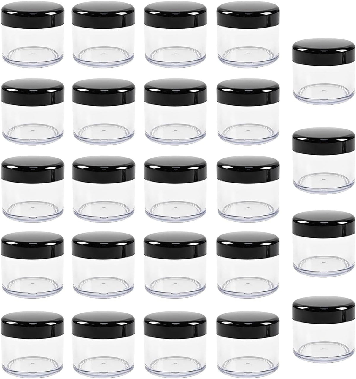 24Pcs Travel Cosmetic Containers 15ml Refillable Clear Plastic Jars for Beauty & Skincare