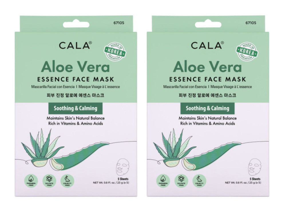 Face Mask Sheets 2 Pack, 10 Sheets Total - Hydrating & Soothing