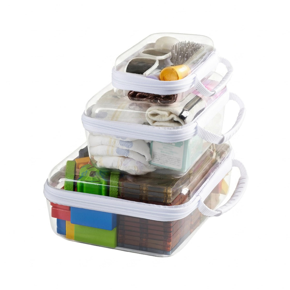 Travel Toiletry Organizer 3PCS Hard Shell Case Set, Leak-Resistant & Portable