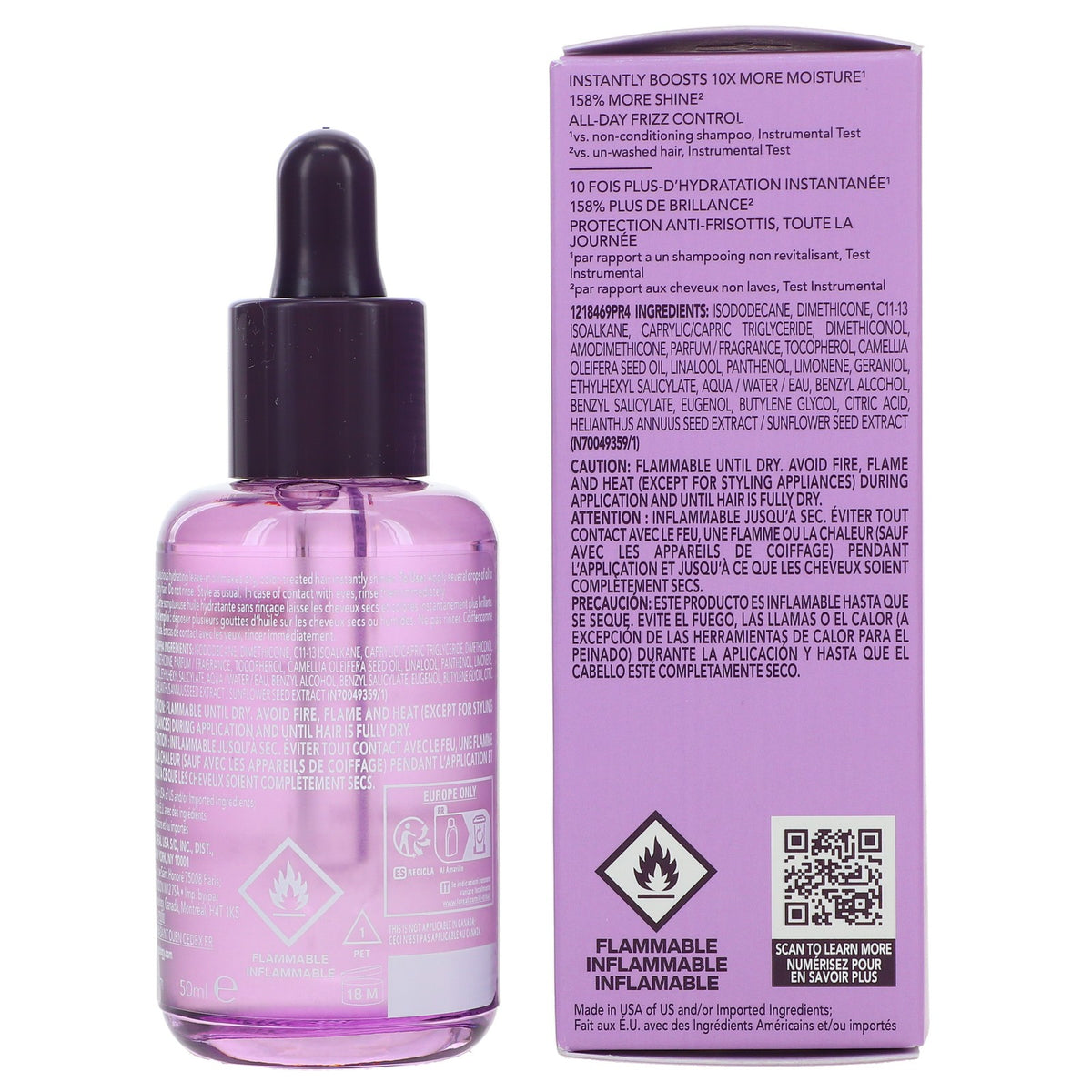 Hydrate Glow Hair Oil - Nourishing Shine & Moisture for Dry Hair 1.7 oz