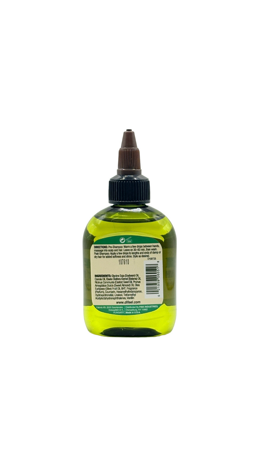 Natural Hair Oil for Nourishment & Growth - 2.5oz Pack of 2