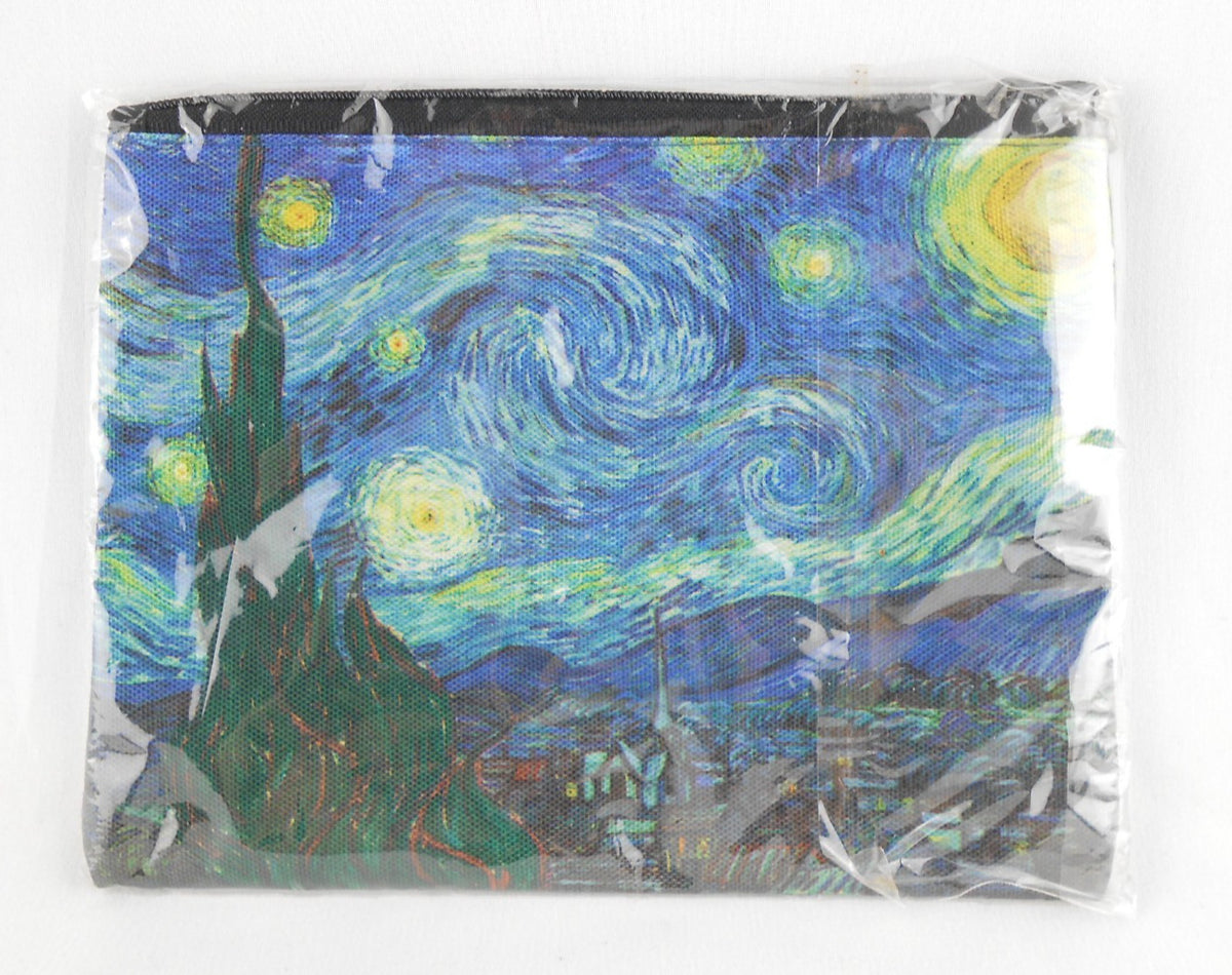 Van Gogh Starry Night Makeup Bag Zippered Pencil Pouch Clutch