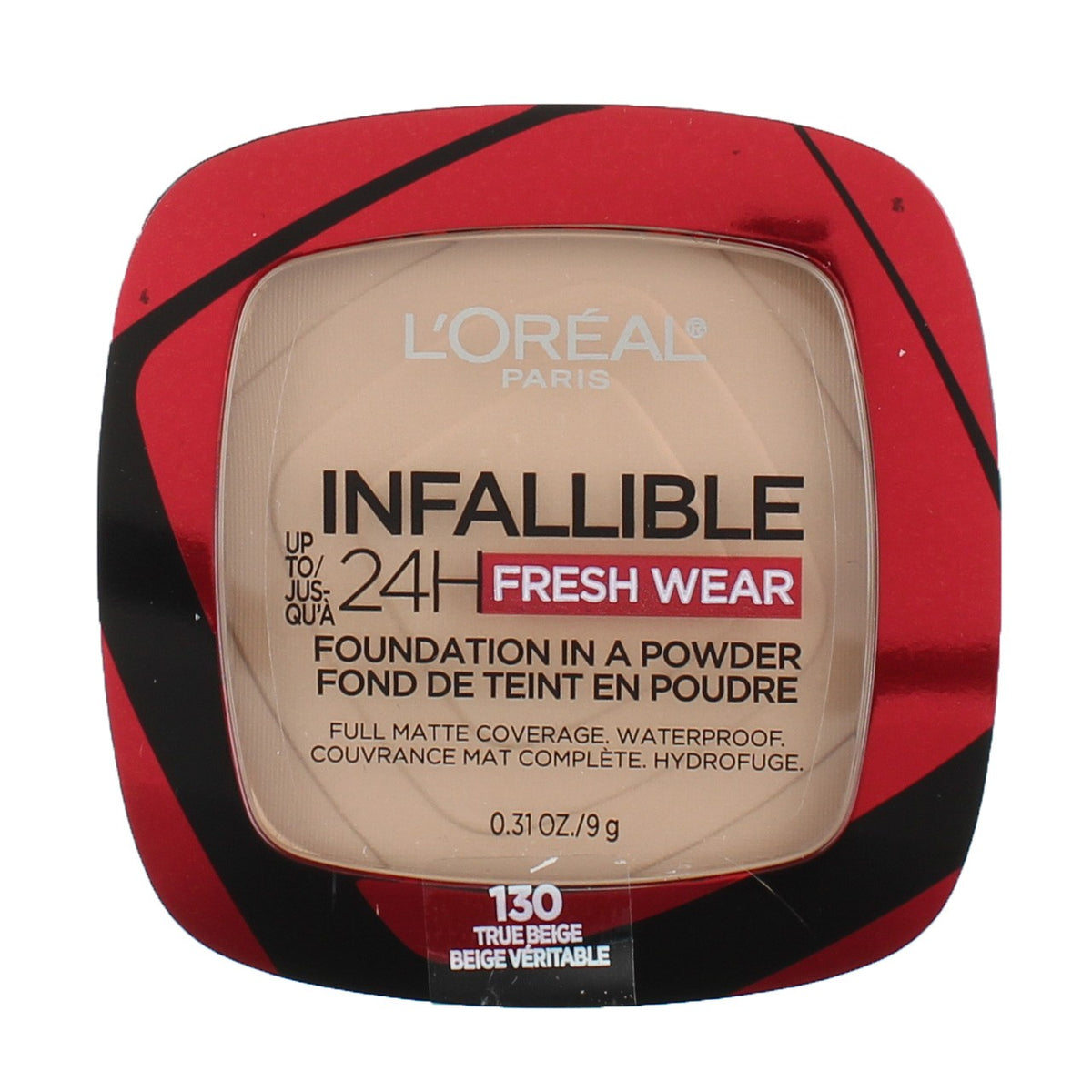 Longwear Matte Foundation Powder - True Beige 130, 24H, Waterproof, All Skin Types