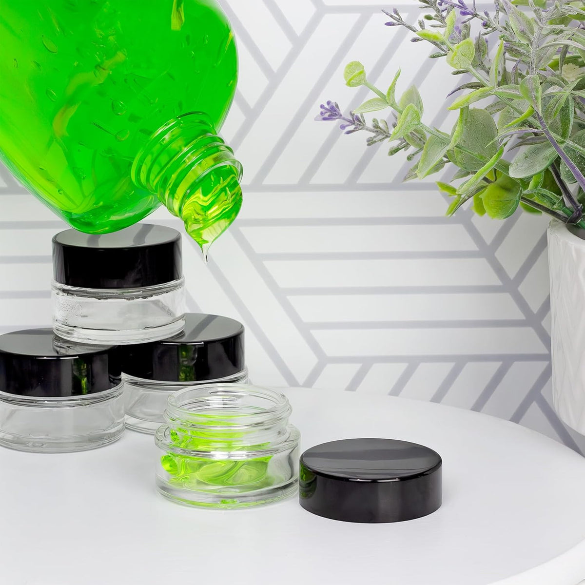 15ml Clear Glass Cosmetic Jars - Pack of 12 for Balms, Creams & Travel