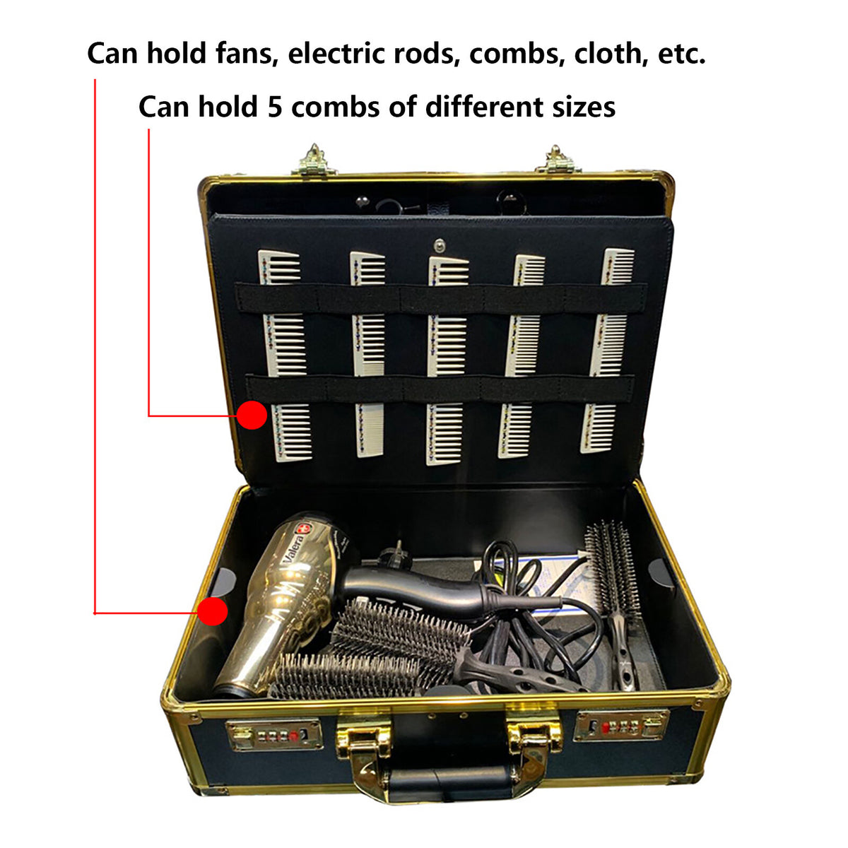 Barber Stylist Suitcase, Carrying Case For Clippers Trimmers Scissors