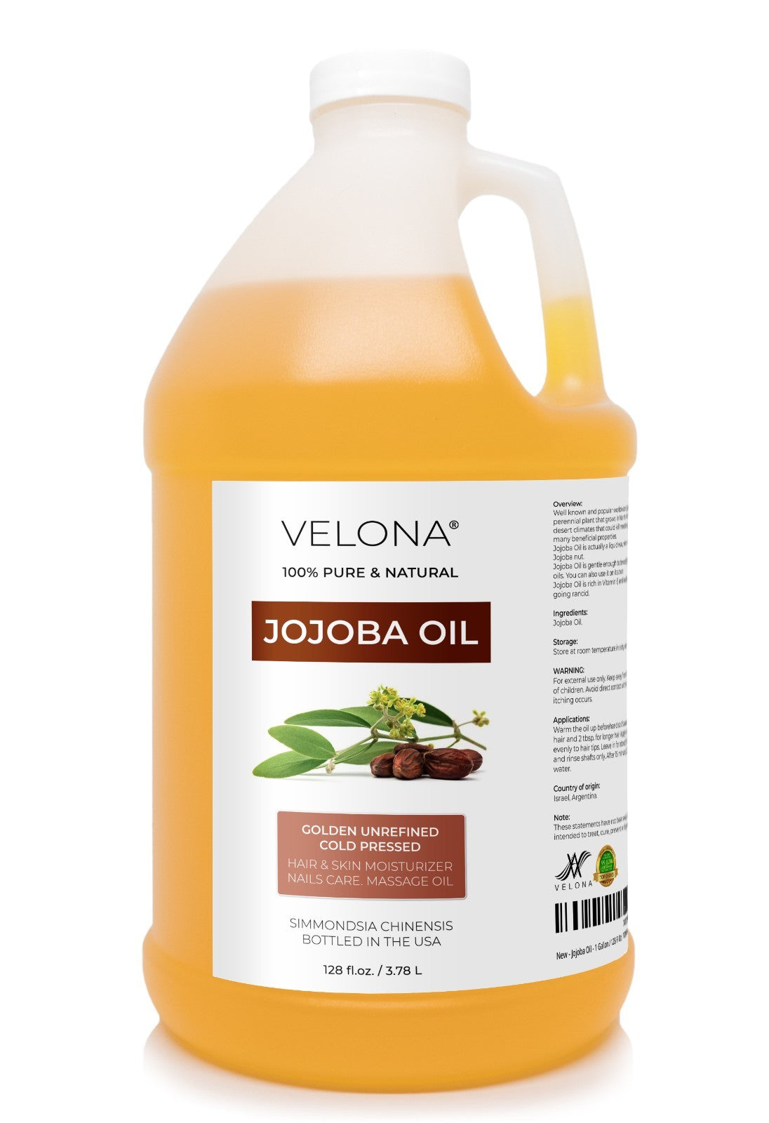 Pure Jojoba Oil - Natural Cold Pressed Moisturizer & Hair Treatment