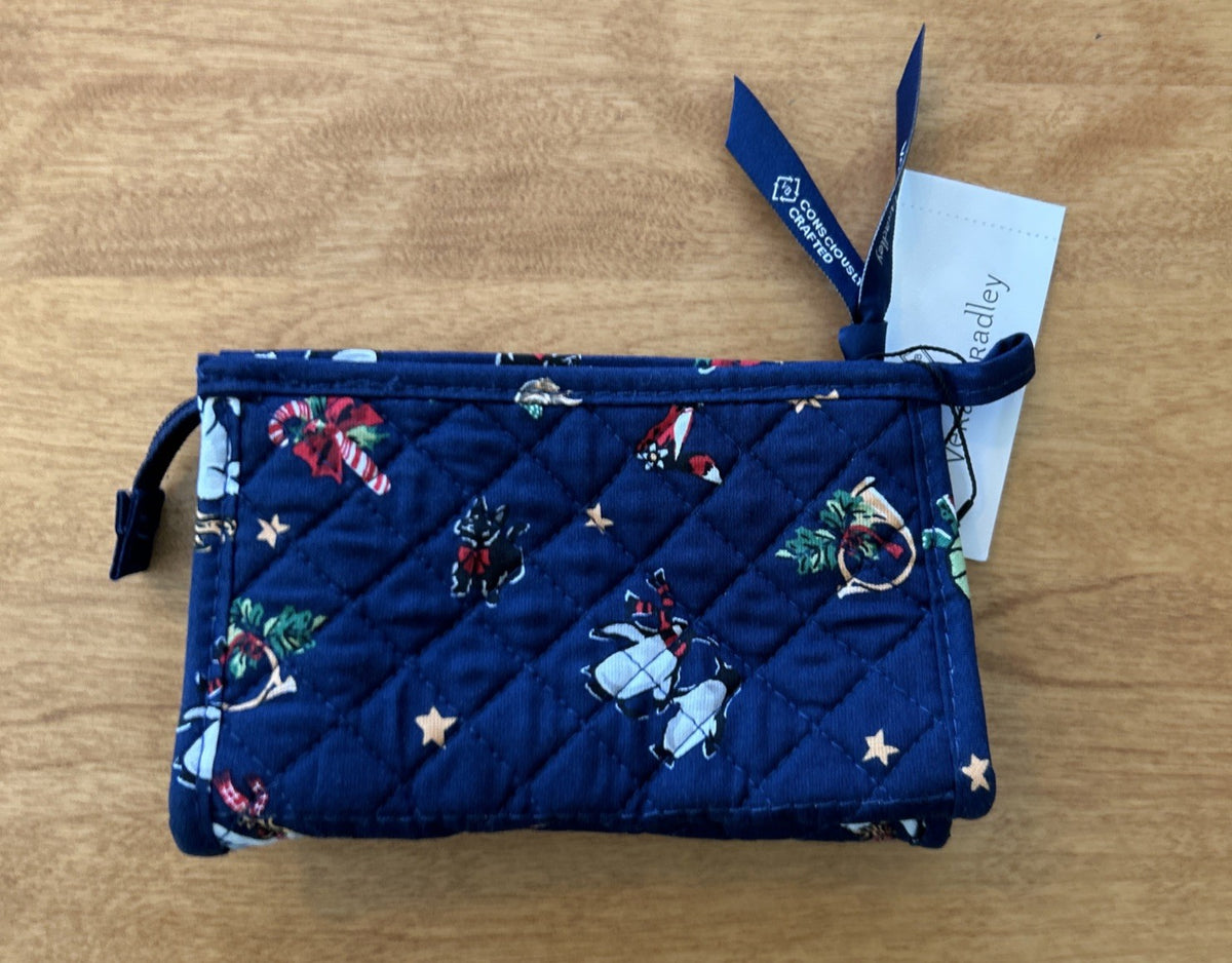 Vera Bradley Snow Globe Motifs Mini Zippered Cosmetic Bag - NWT