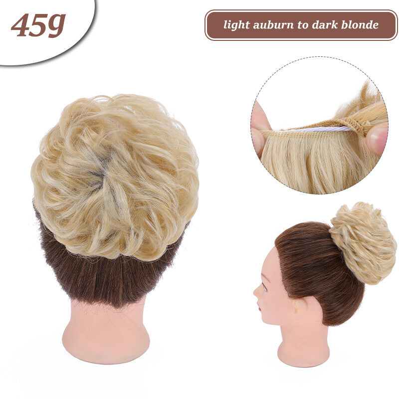 Thick Curly Messy Bun Hair Piece - Synthetic Hair Extensions for Updo & Volume