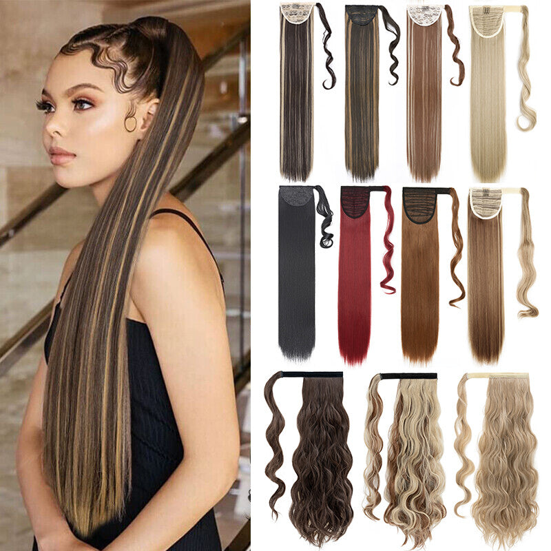 Thick Real Wrap Ponytail Hair Extensions - Mega Long & Natural Looking