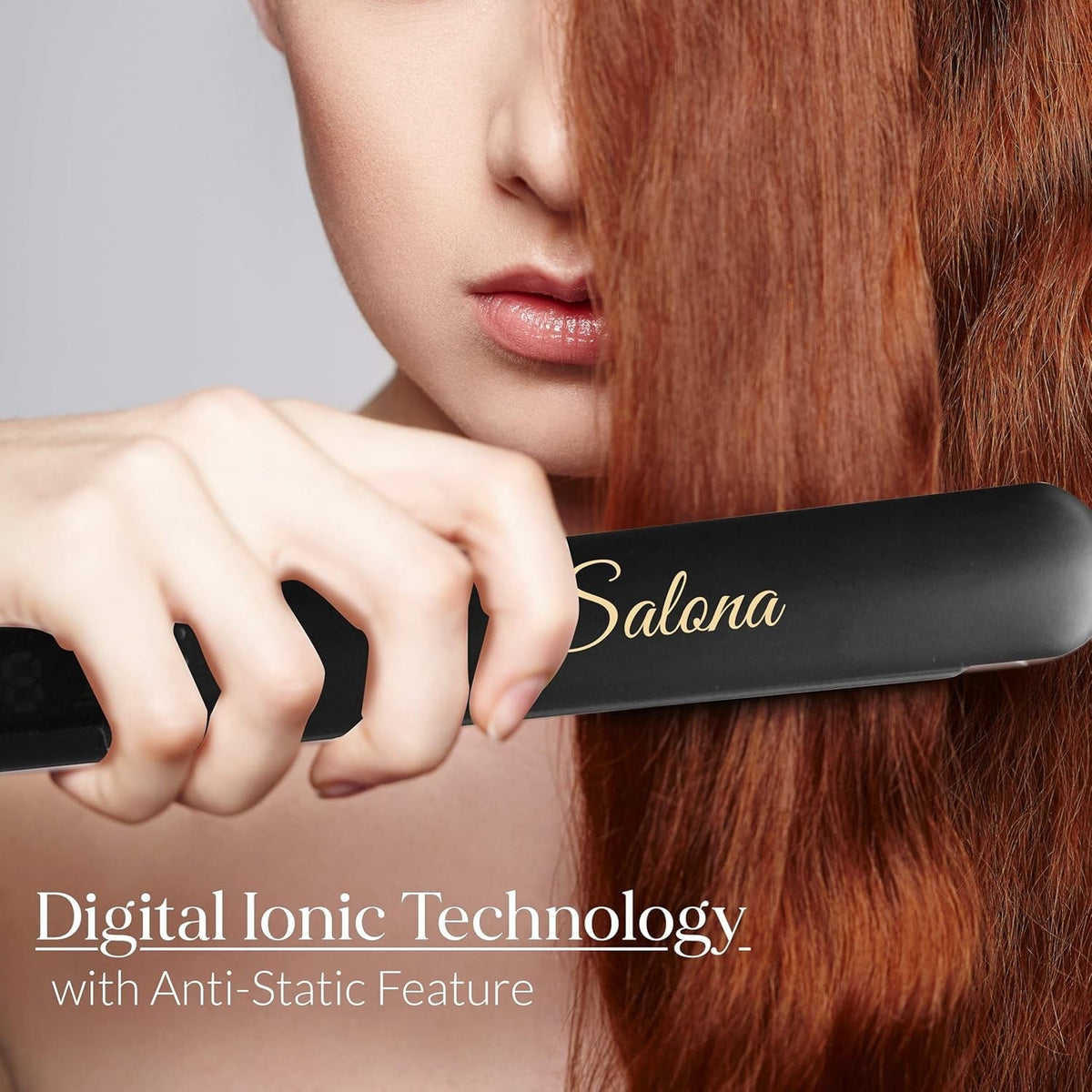 Titanium Hair Straightener 1-Inch Flat Iron with Ionic Technology - Travel Bag