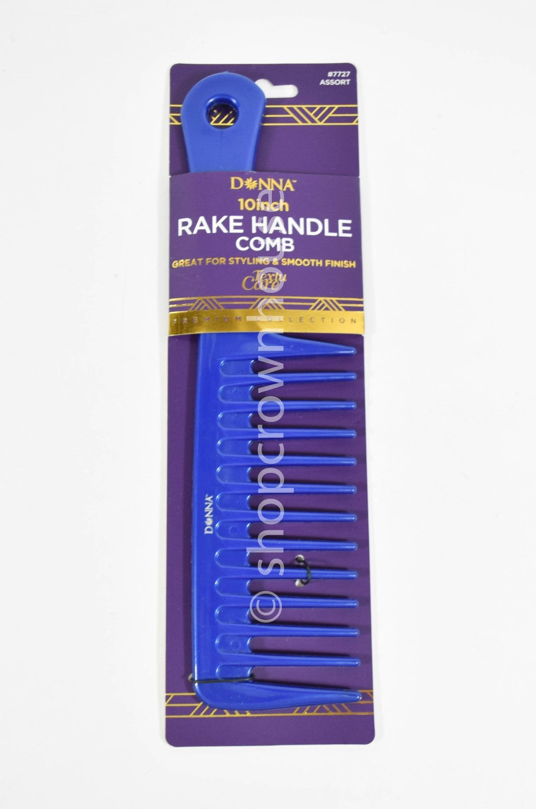 10-Inch Blue Handle Comb for Styling & Smoothing