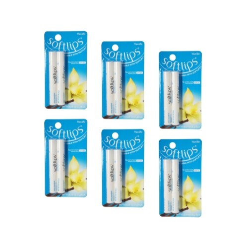 Lip Balm SPF 20 Vanilla 6 Pack - Soft, Moisturizing Sunscreen Protectant
