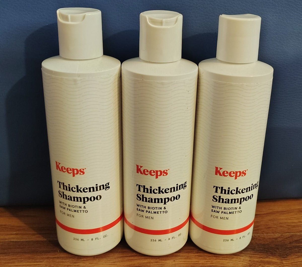 Men's Thickening Shampoo with Biotin & Saw Palmetto - 8 Fl Oz, Pack of 3