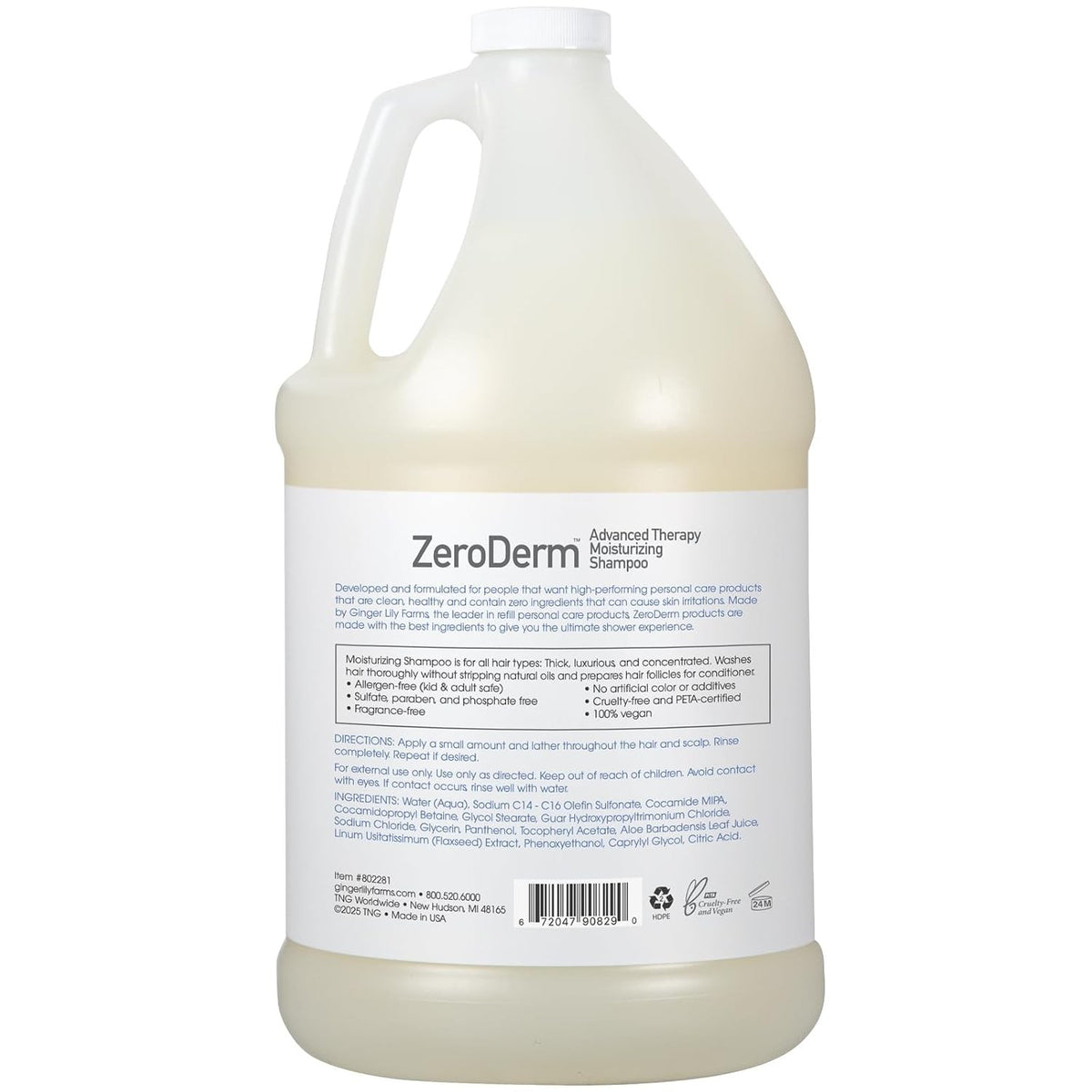 Fragrance-Free Hair Shampoo 128oz - Gentle, Moisturizing, All Hair Types